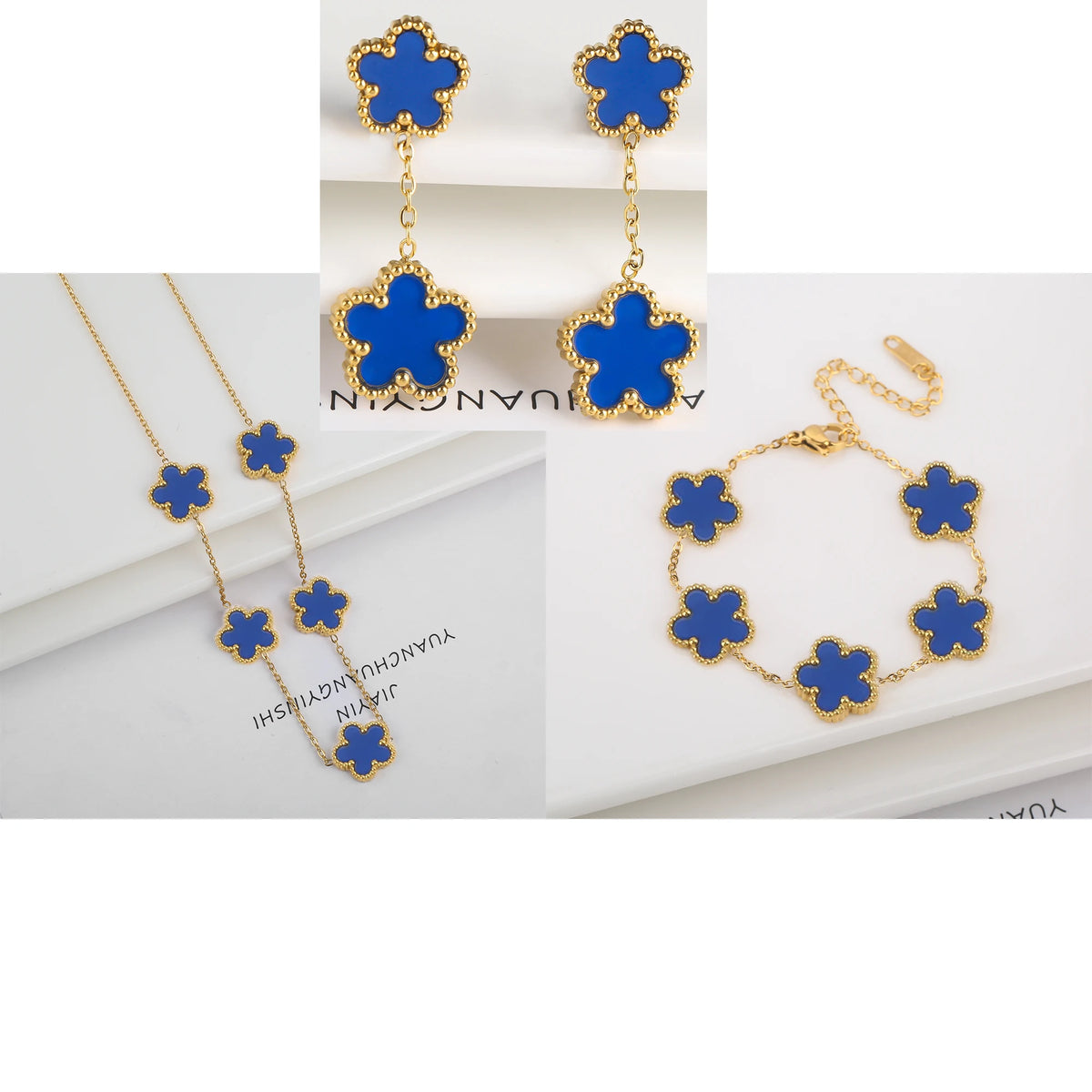 Five-Leaf Clover Jewelry Set