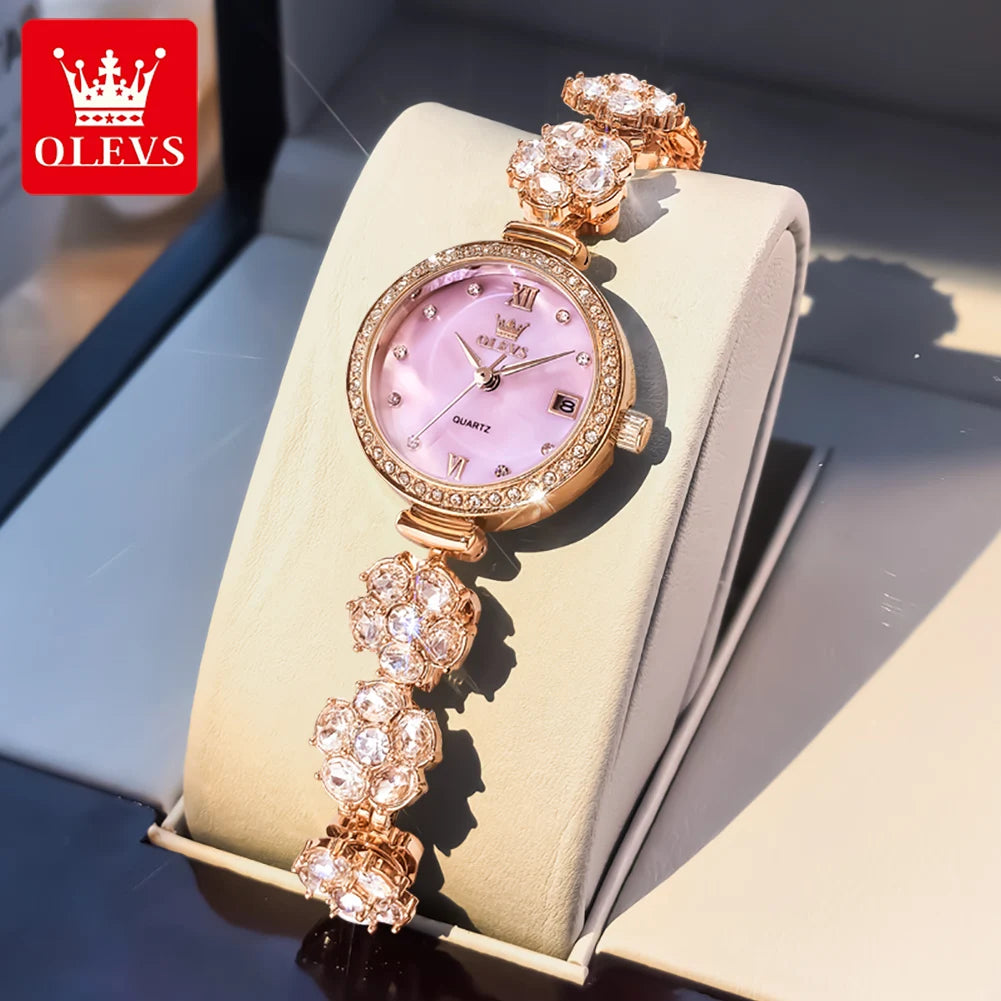 Diamond Flower-Bracelet Watch