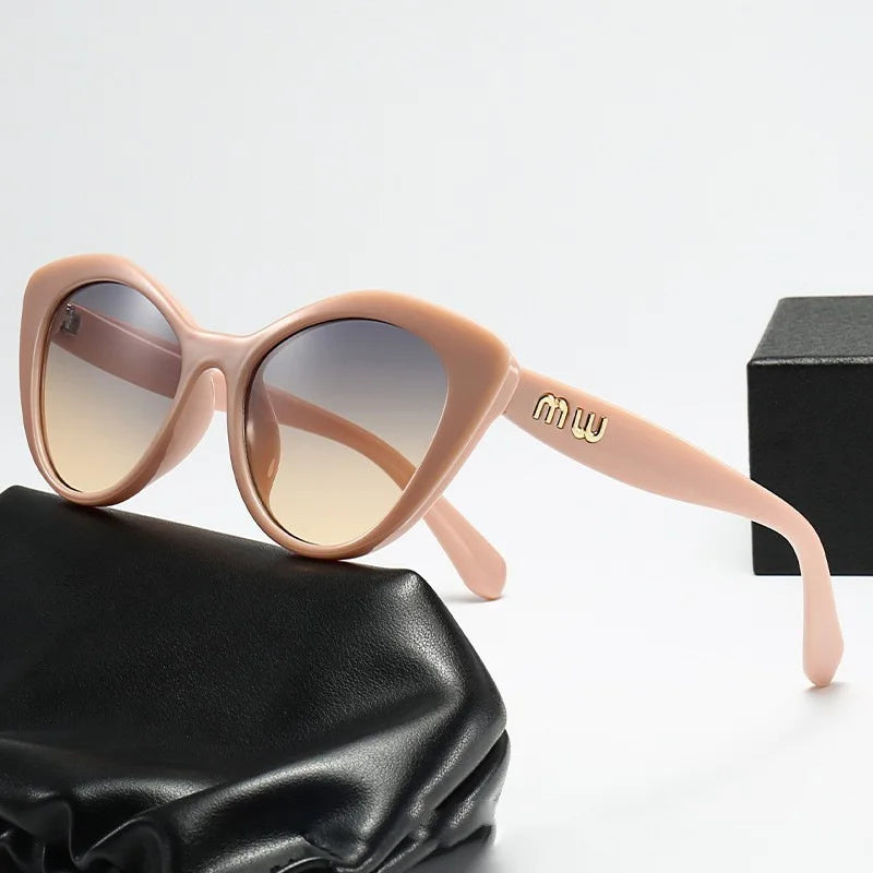 Oval Metal-Frame Sunglasses