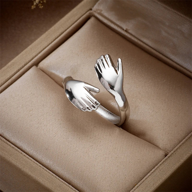 Embrace Hands Ring