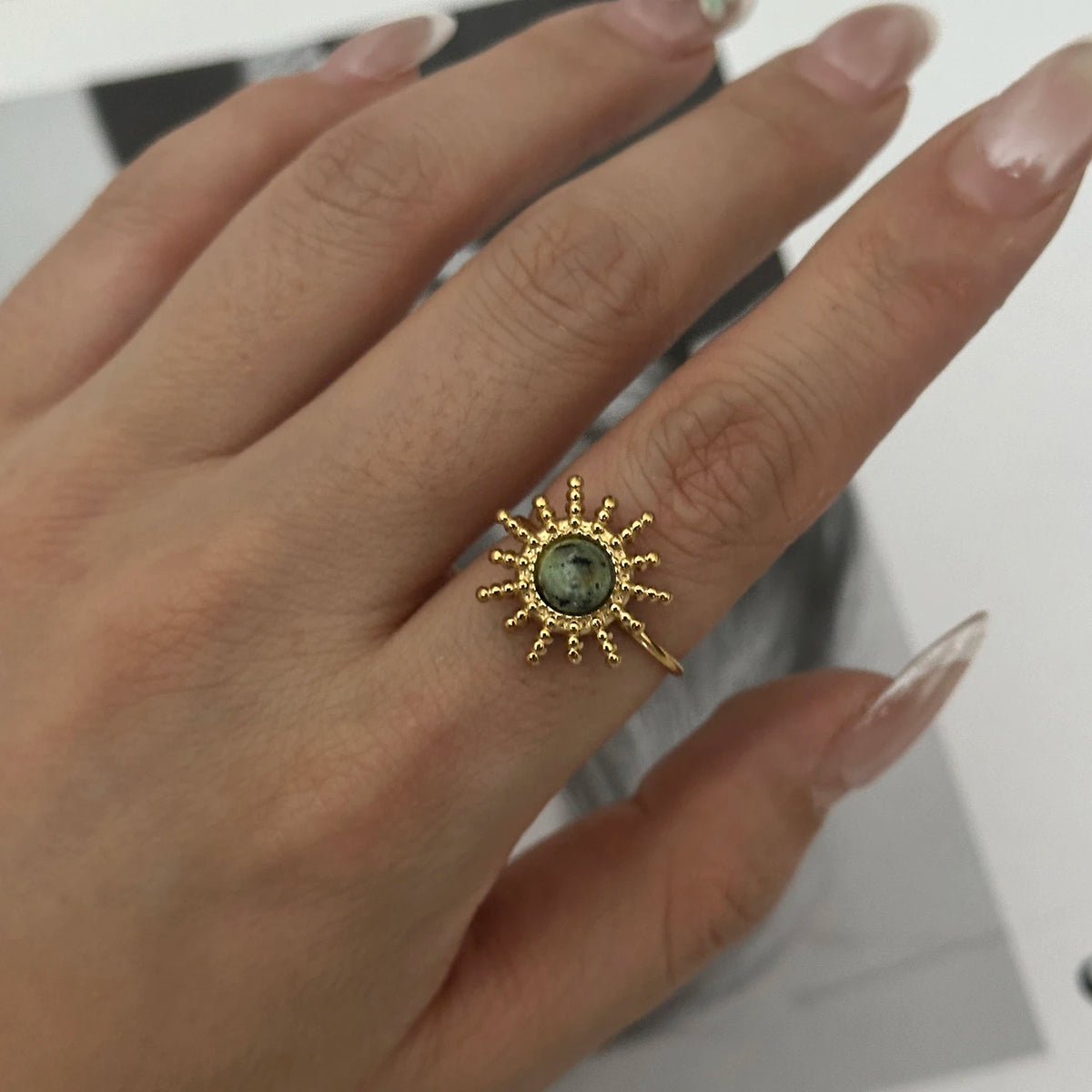 Vintage Sunburst Ring Set (6pcs)