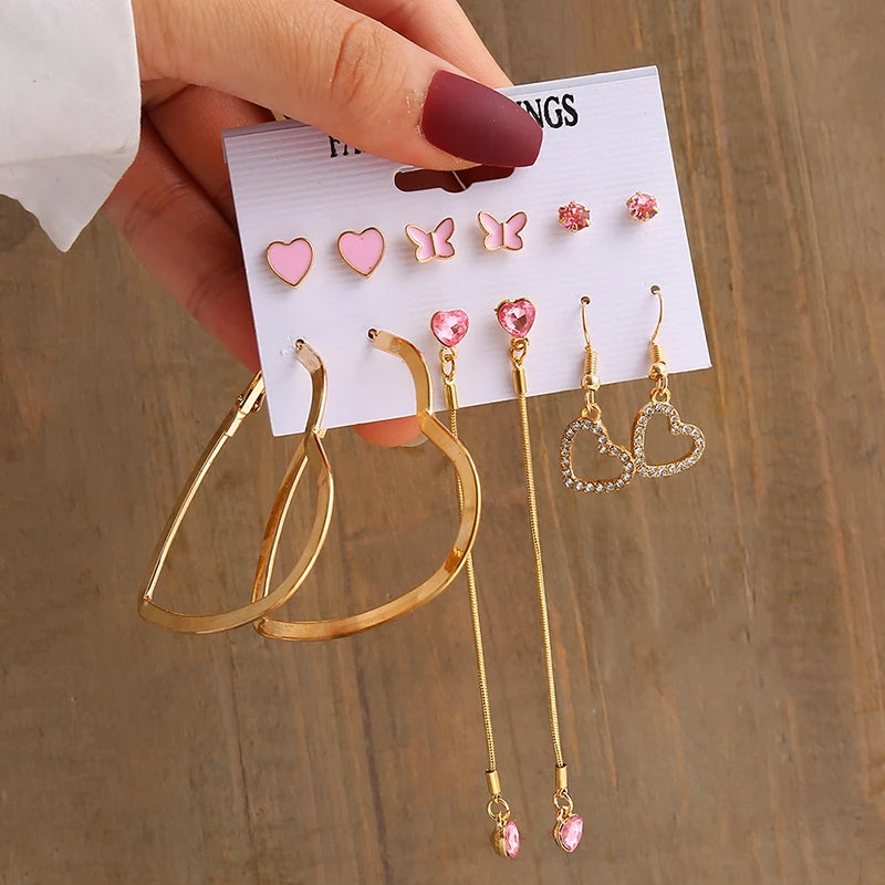 Geometric Pearl Dangle Earrings