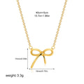 Gold Bow Knot Choker Necklace