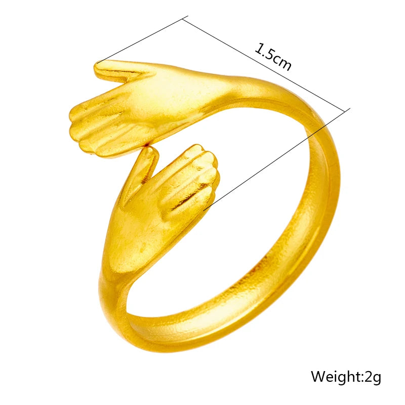 Embrace Hands Ring