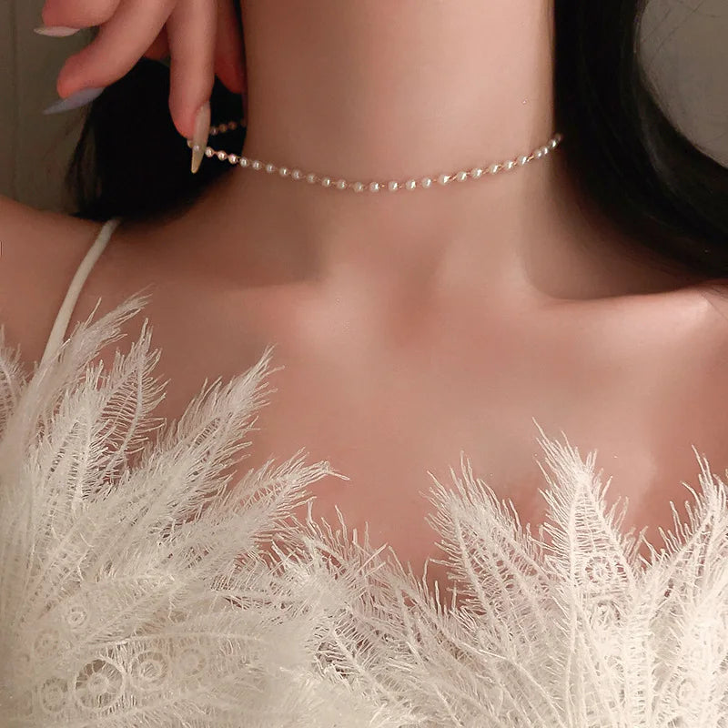 Rhinestone Tassel Necklace