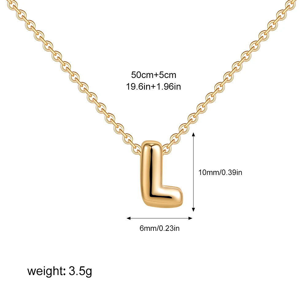 Bubble Initial Letter Necklace
