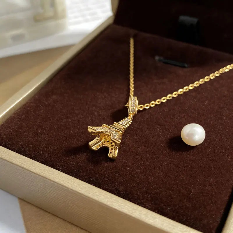 Eiffel Tower Pendant Necklace