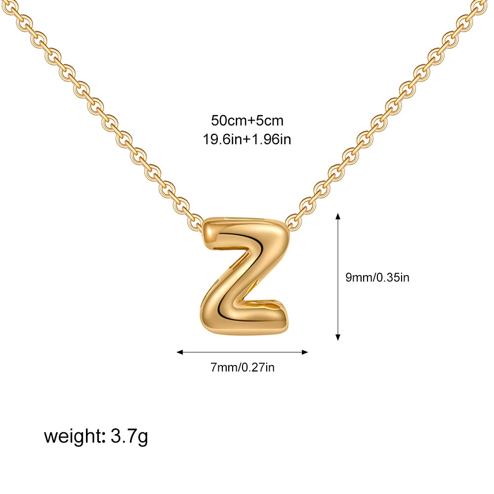 Bubble Initial Letter Necklace