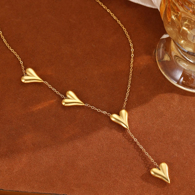 Heart Tassel Y-Necklace