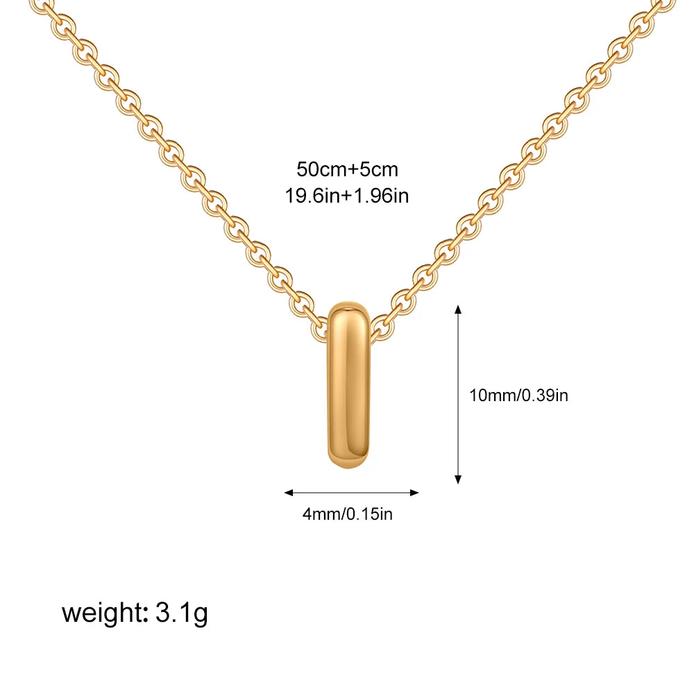 Bubble Initial Letter Necklace