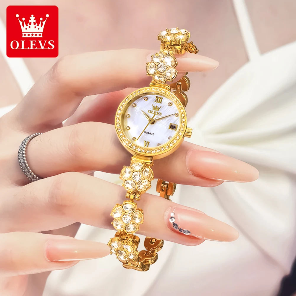 Diamond Flower-Bracelet Watch
