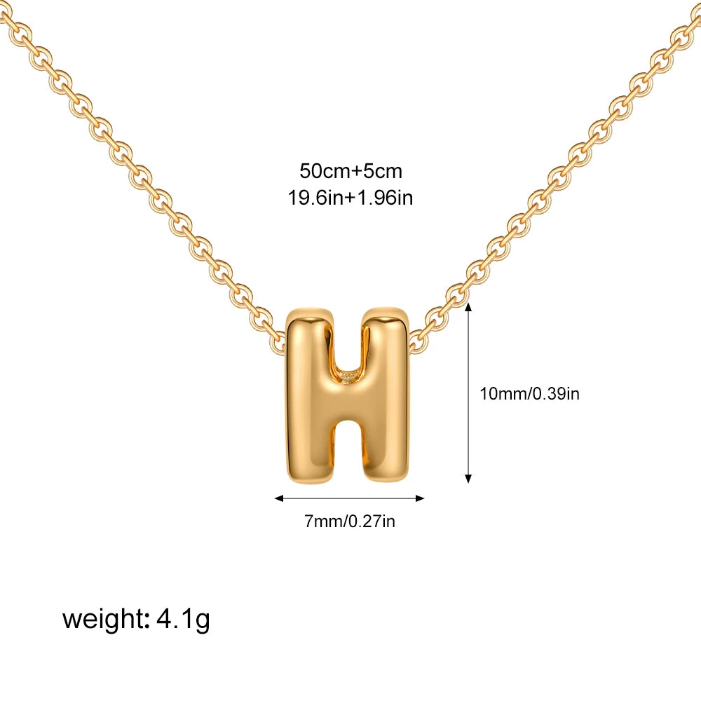 Bubble Initial Letter Necklace