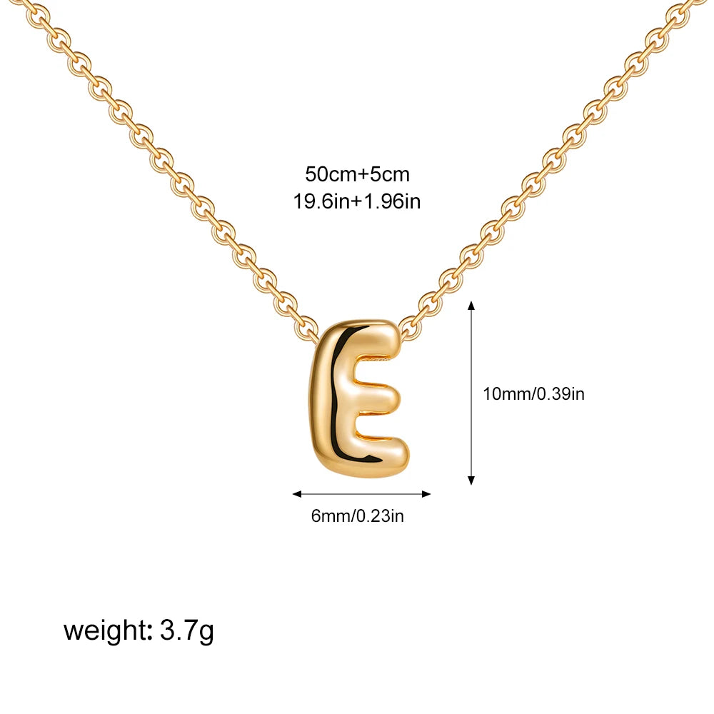 Bubble Initial Letter Necklace