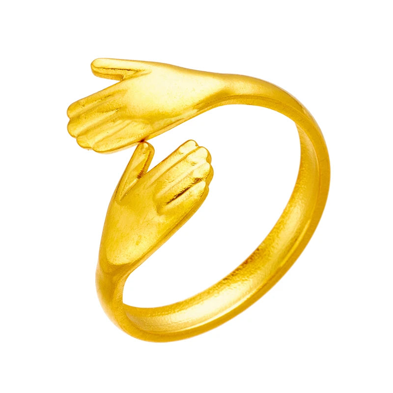 Embrace Hands Ring