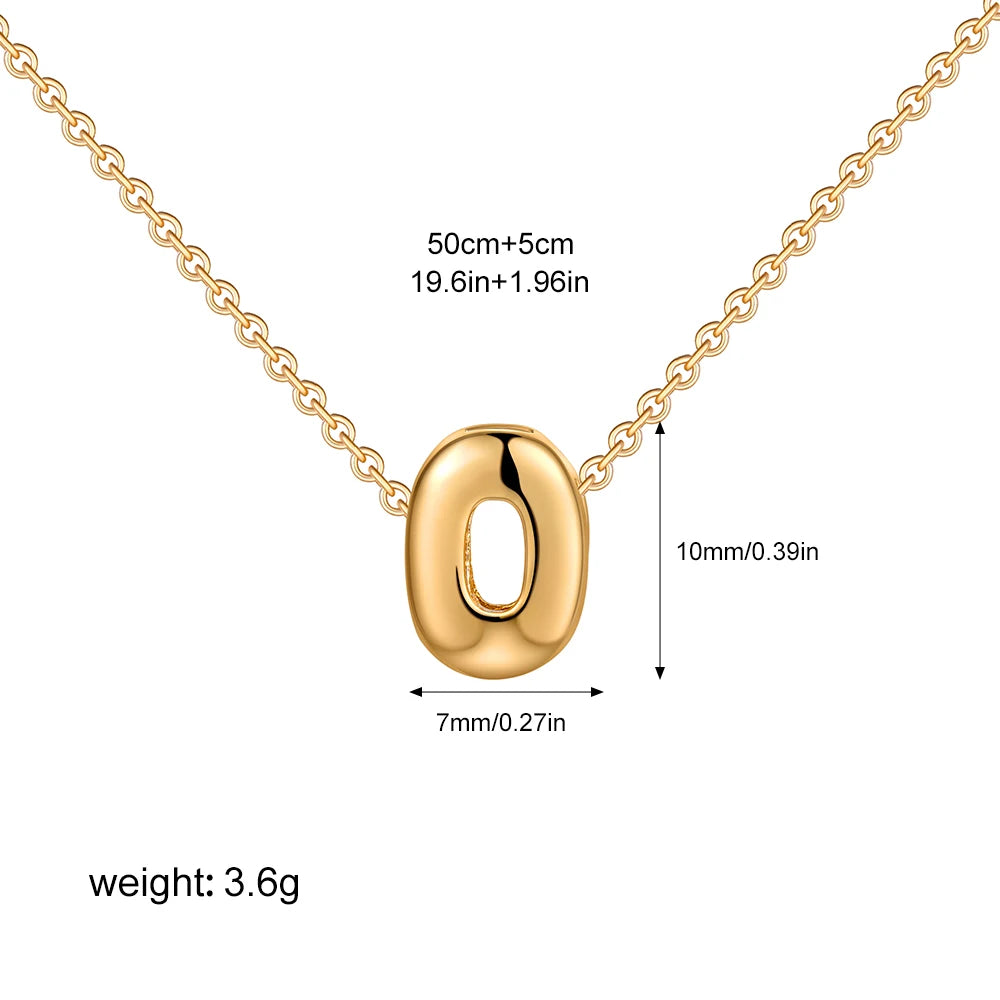 Bubble Initial Letter Necklace