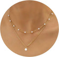 Layered Gold Pearl Necklace
