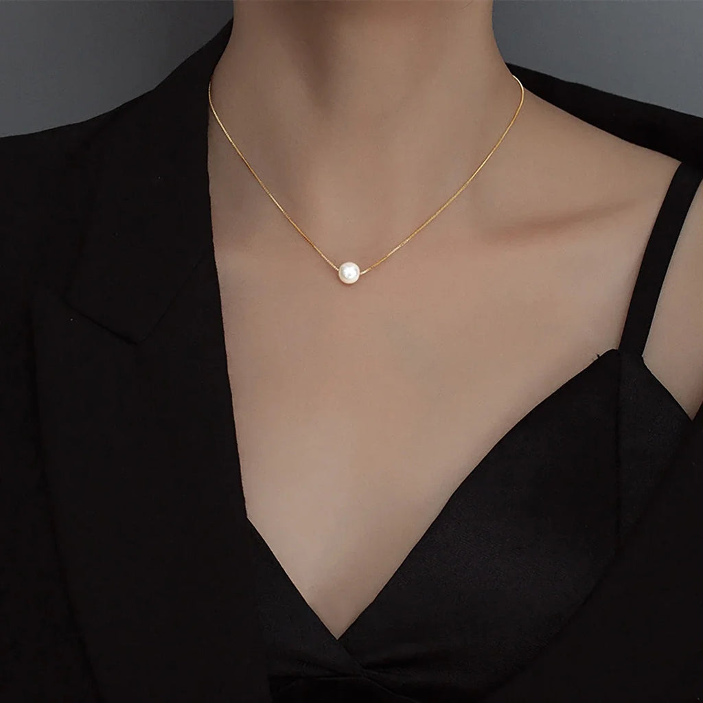 Sterling Silver Mother of Pearl Pendant Necklace