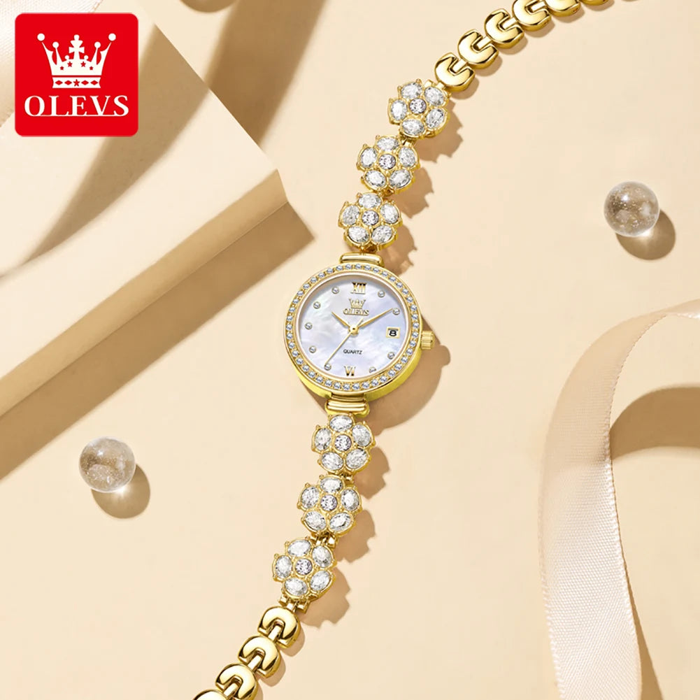 Diamond Flower-Bracelet Watch