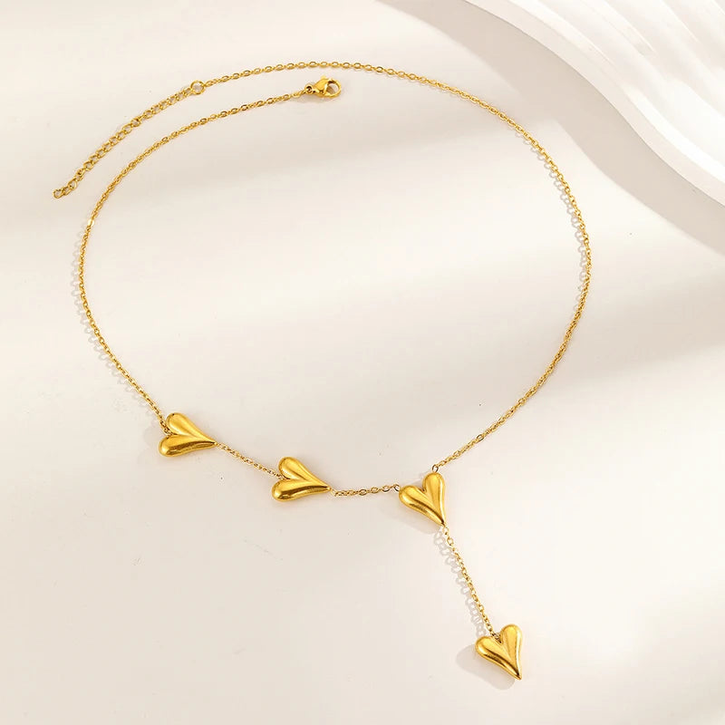 Heart Tassel Y-Necklace