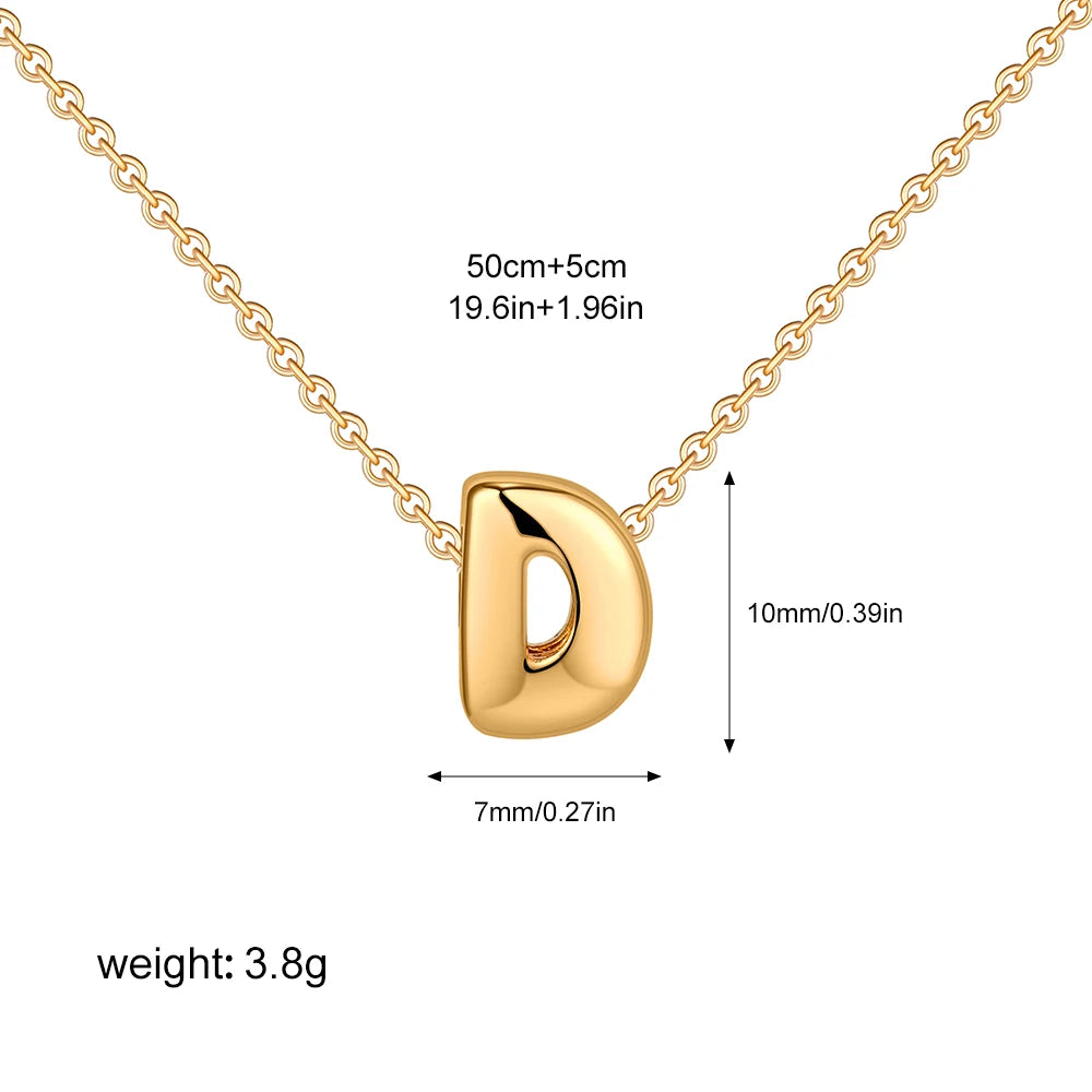 Bubble Initial Letter Necklace