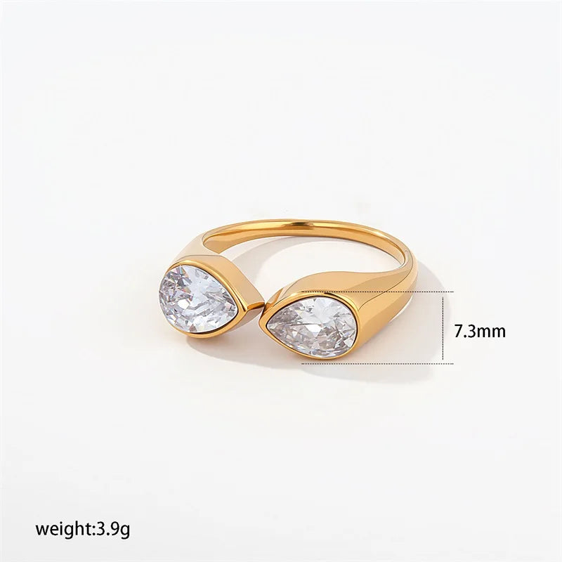 Snake Geometric Zirconia Ring