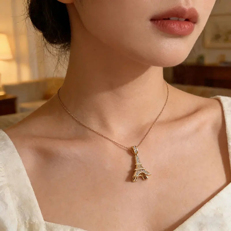 Eiffel Tower Pendant Necklace